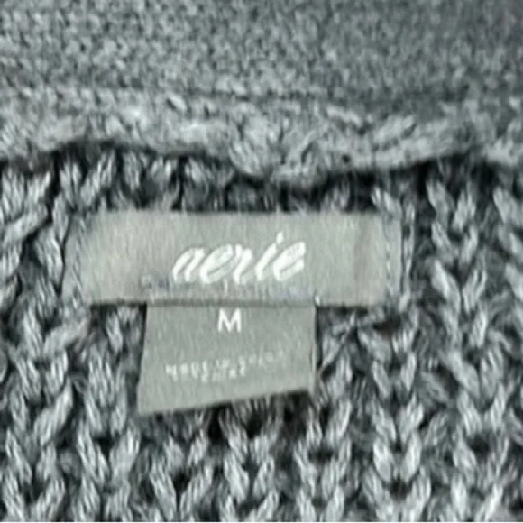 NEW Aerie Gray Cozy Oversized Knit Cardigan: Size M - Picture 2 of 2